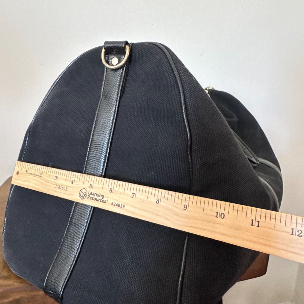 Vintage Y2K Victoria’s Secret Black Canvas Weekender Duffel Bag - Picture 5 of 16